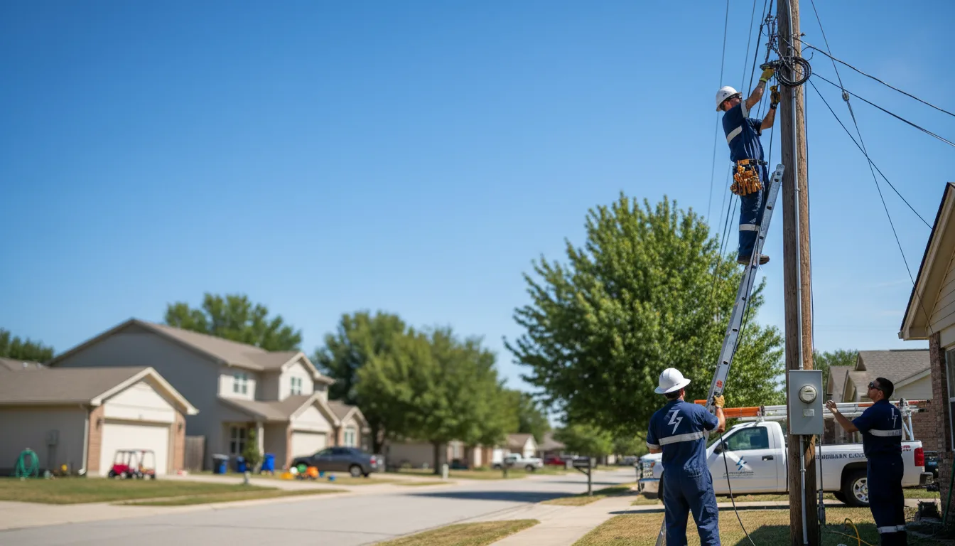 Residential electrician providing installation services in Lynchburg, OH